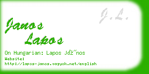 janos lapos business card